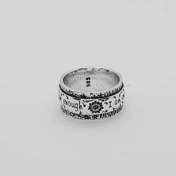 Sterling silver ring " I am enough" - Picture 2 of 2